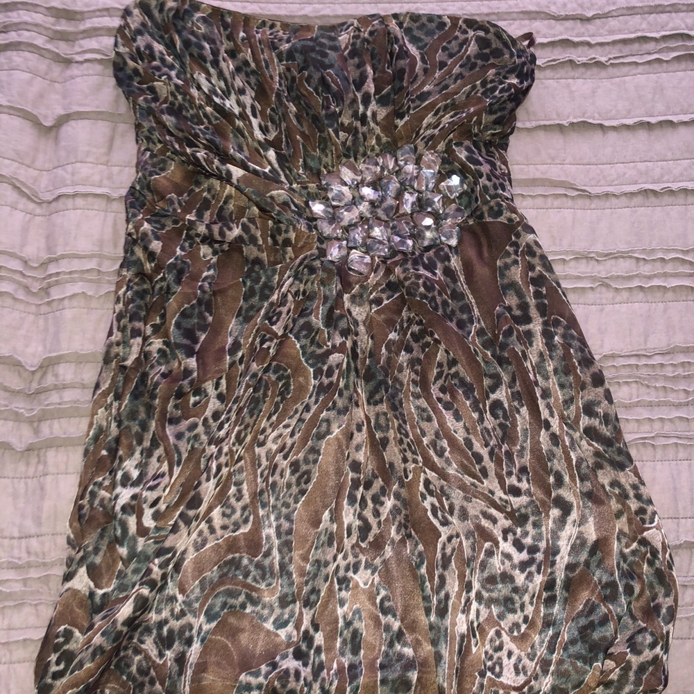 Summer strapless mini dress